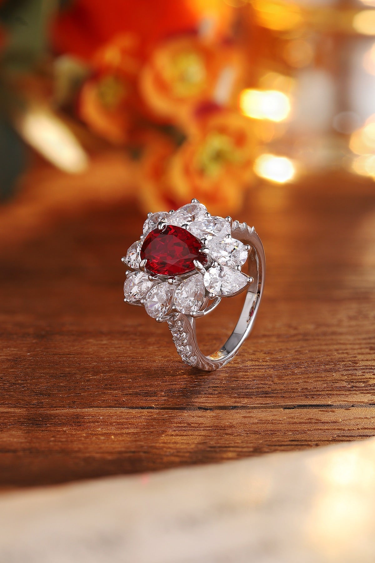 Sterling Silver Lab-Grown Ruby Ring A – JRURR1226Y