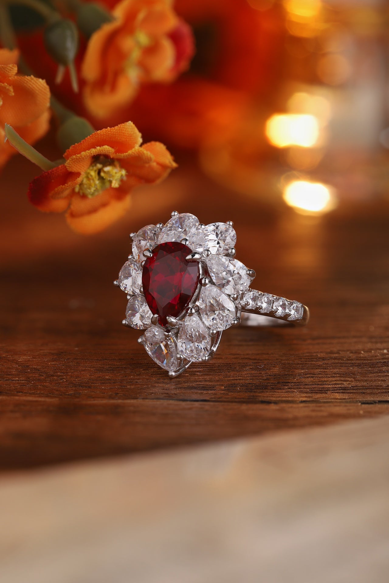 Sterling Silver Lab-Grown Ruby Ring A – JRURR1226Y