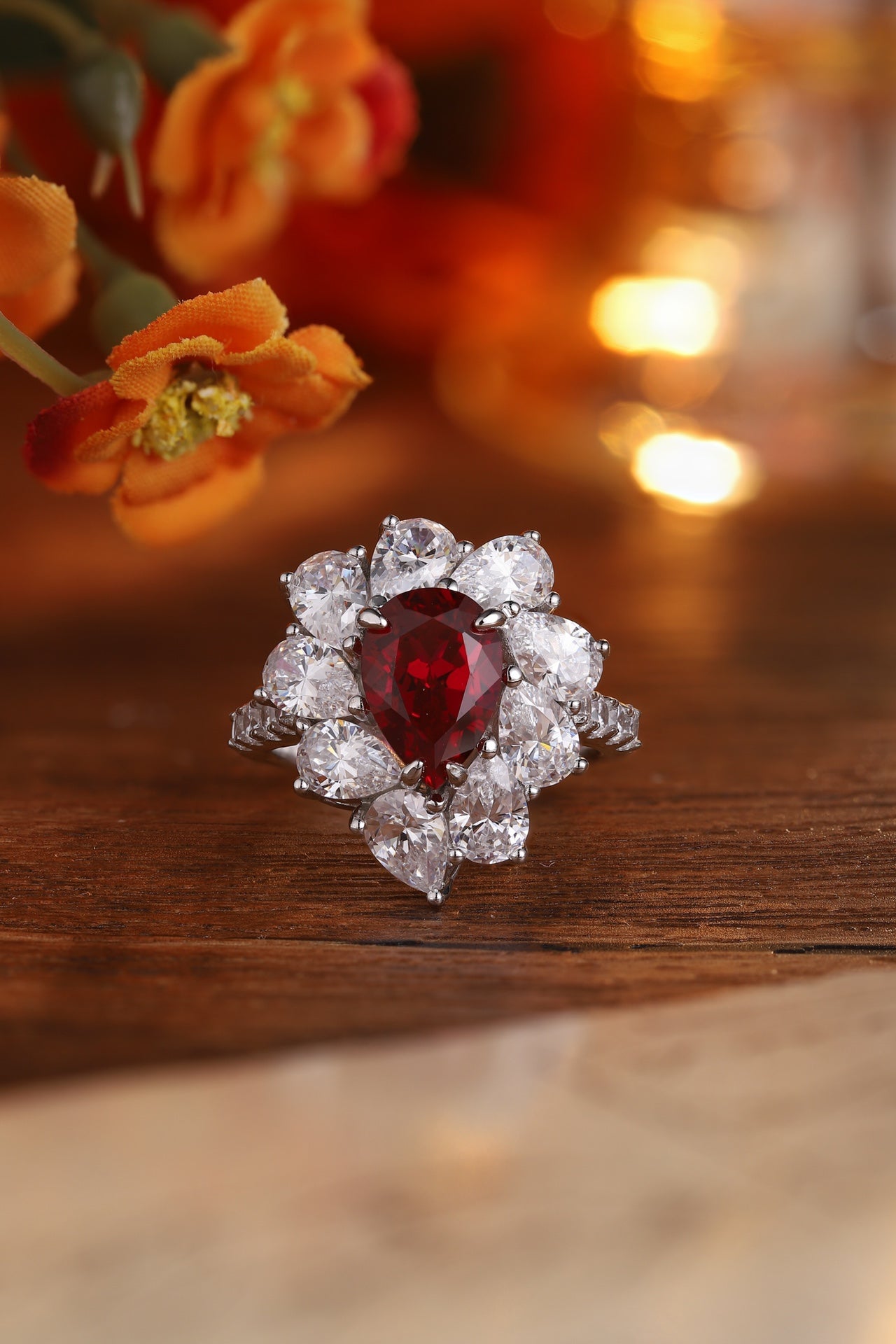 Sterling Silver Lab-Grown Ruby Ring A – JRURR1226Y
