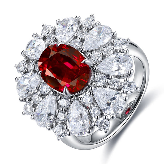 Sterling Silver Lab-Grown Ruby Ring A – JRURR195Y