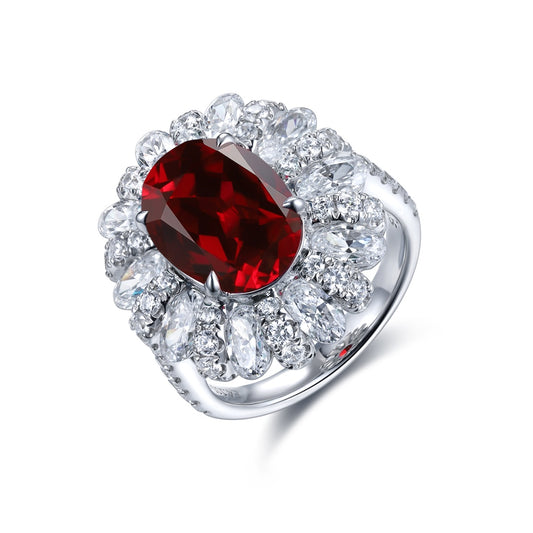 Sterling Silver Lab-Grown Ruby Ring A – JRURR191Y