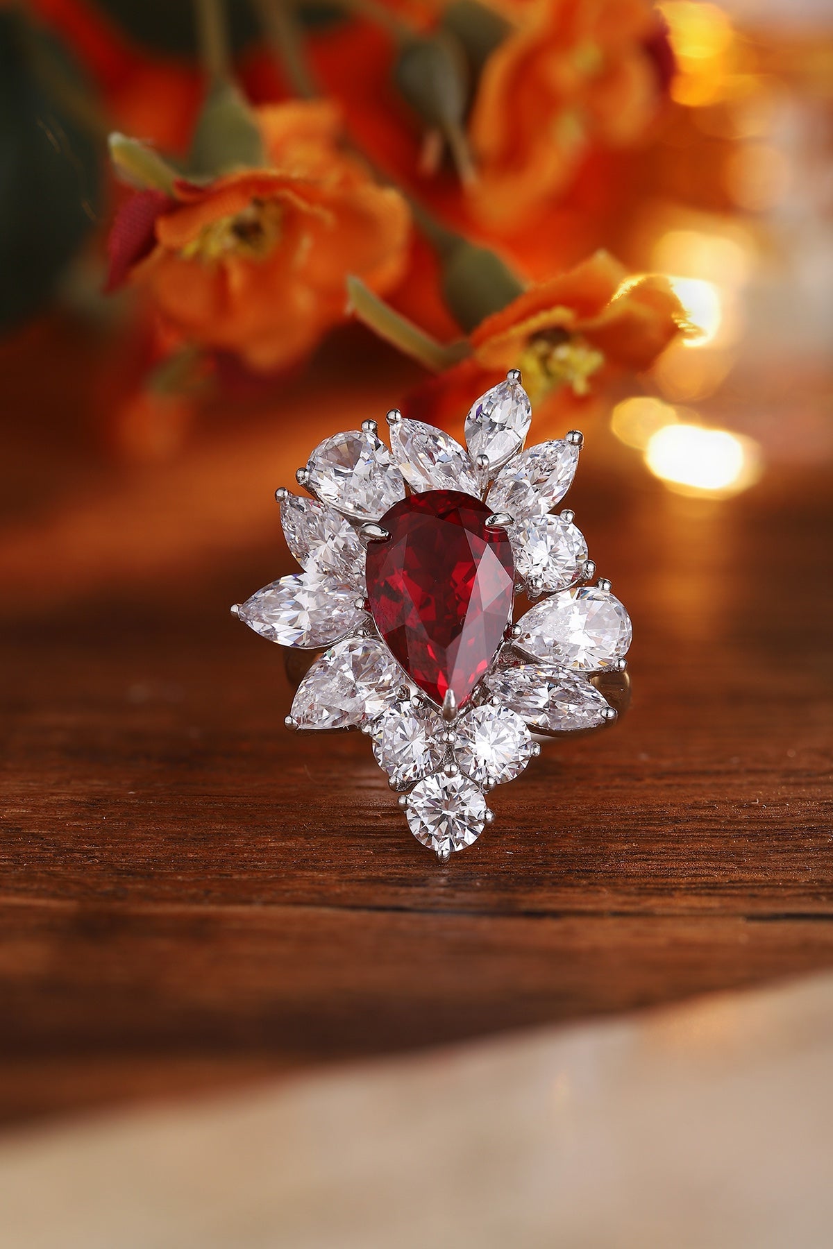 Sterling Silver Lab-Grown Ruby Ring W – JRURR140Y