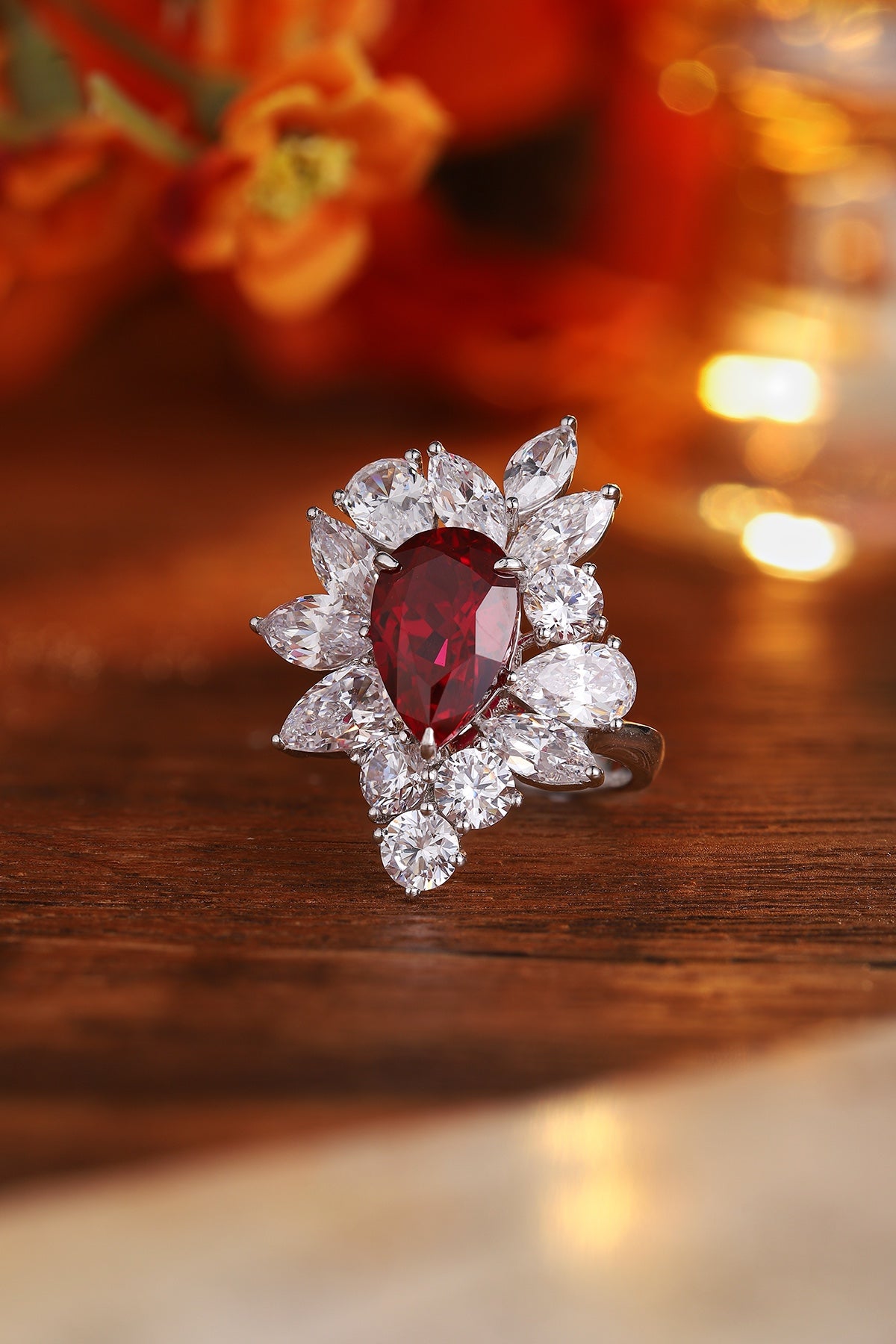 Sterling Silver Lab-Grown Ruby Ring W – JRURR140Y