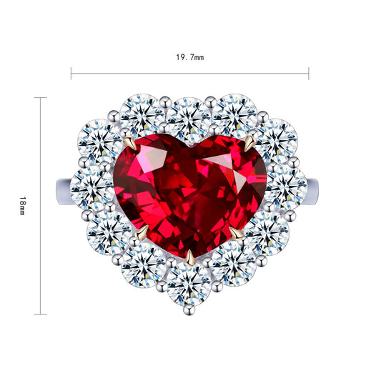 Sterling Silver Lab-Grown Ruby Ring A – JRURR141Y