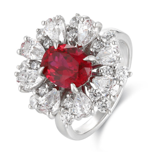 Sterling Silver Lab-Grown Ruby Ring A – JRURR253Y