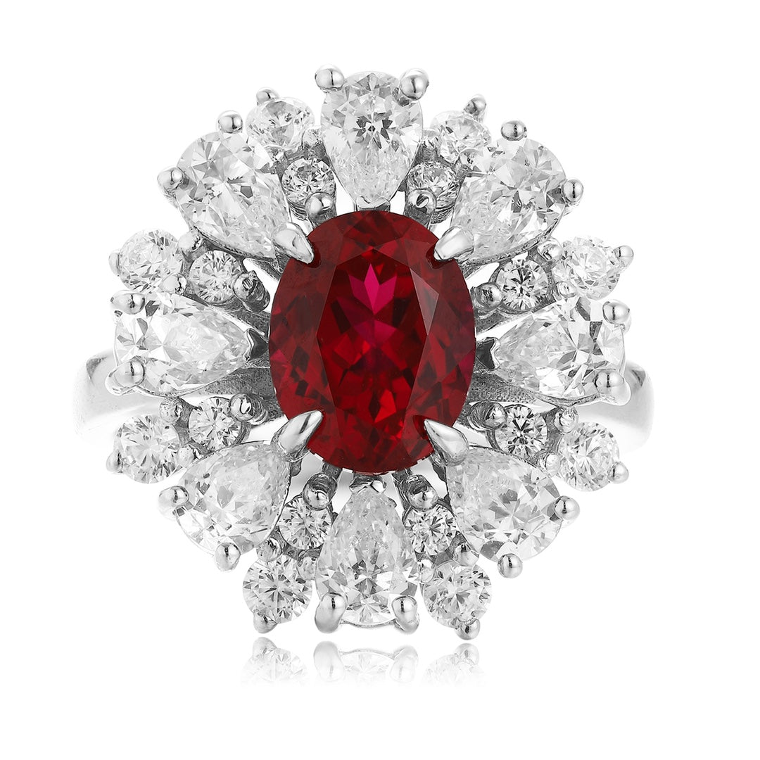 Sterling Silver Lab-Grown Ruby Ring A – JRURR253Y