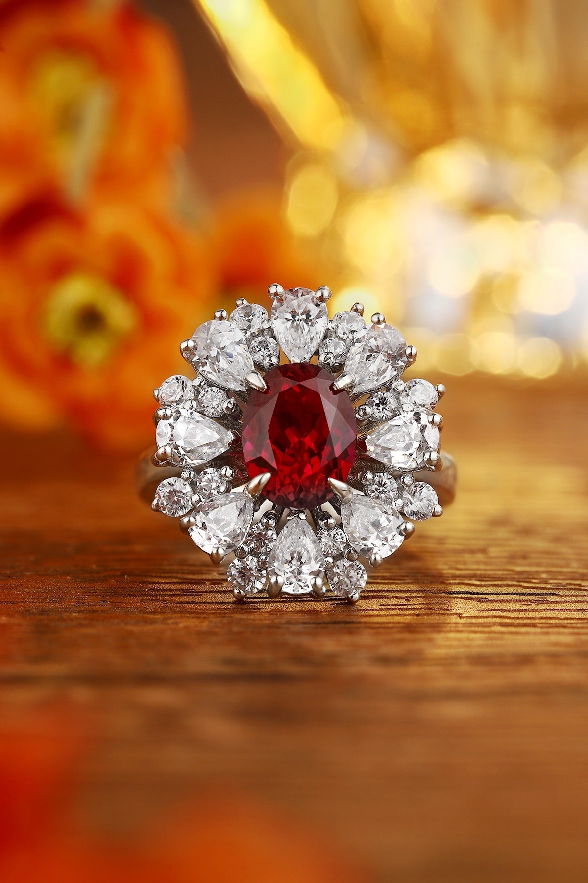 Sterling Silver Lab-Grown Ruby Ring A – JRURR253Y