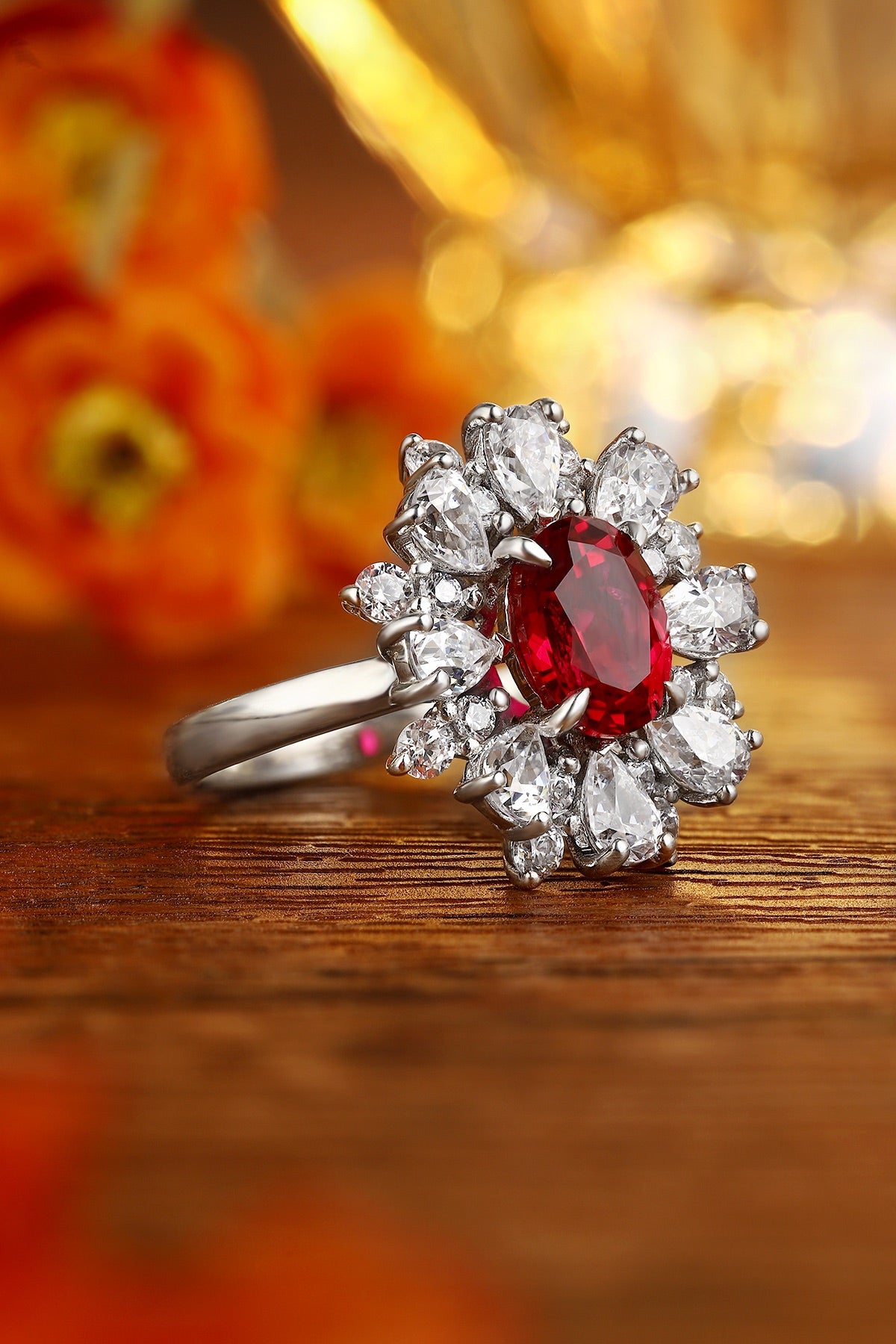 Sterling Silver Lab-Grown Ruby Ring A – JRURR253Y