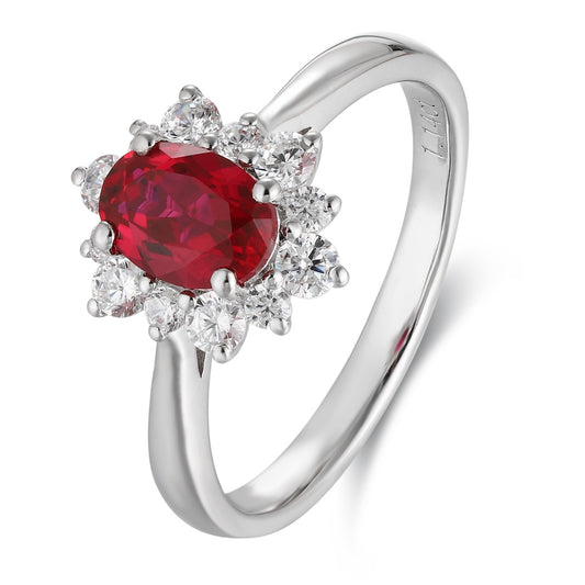 Sterling Silver Lab-Grown Ruby Ring A – JRURR214Y-B