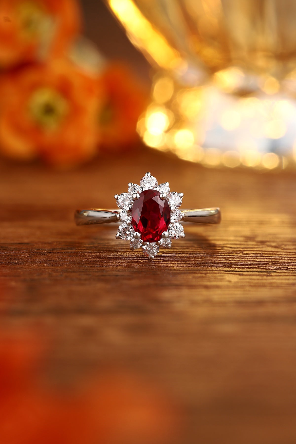 Sterling Silver Lab-Grown Ruby Ring A – JRURR214Y-B