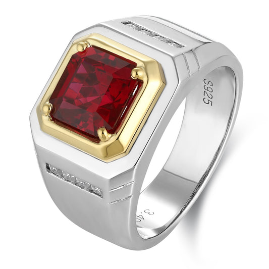 Sterling Silver Lab-Grown Ruby Ring A – JRURR029Y