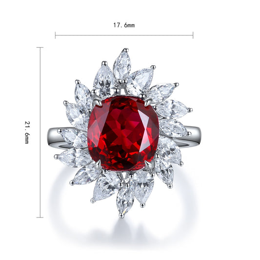 Sterling Silver Lab-Grown Ruby Ring A – JRURR187Y