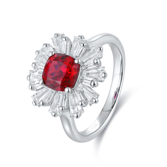 Sterling Silver Lab-Grown Ruby Ring W – JRURR92425Y