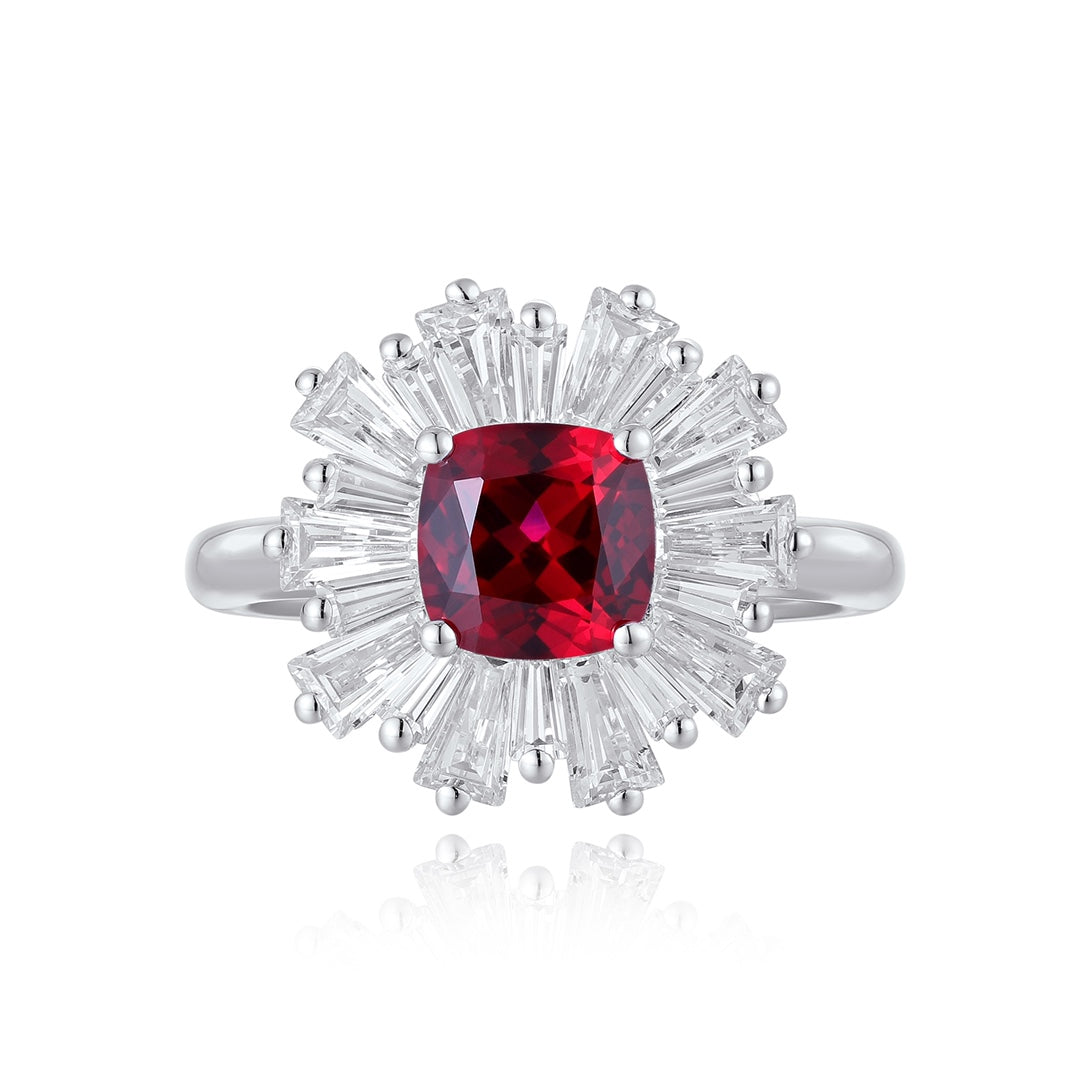 Sterling Silver Lab-Grown Ruby Ring W – JRURR92425Y