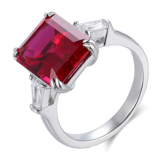 Sterling Silver Lab-Grown Ruby Ring W – JRURR1417Y