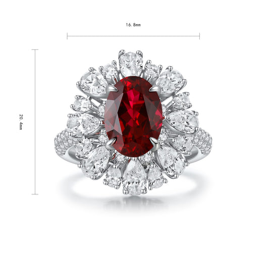 Sterling Silver Lab-Grown Ruby Ring A – JRURR1271Y