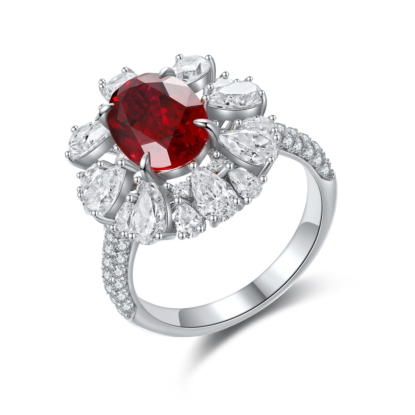 Sterling Silver Lab-Grown Ruby Ring A – JRURR1271Y