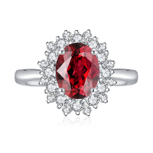 Sterling Silver Lab-Grown Ruby Ring W – JRURR268Y