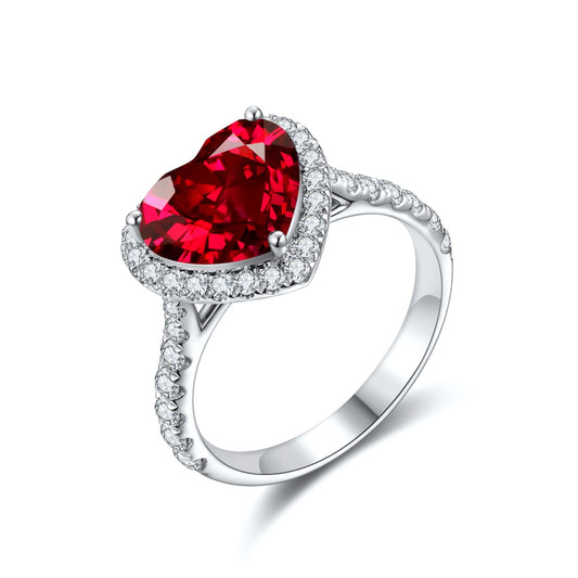 Sterling Silver Lab-Grown Ruby Ring W – JRURR213Y