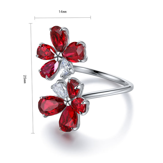 Sterling Silver Lab-Grown Ruby Ring A – JRURR205Y