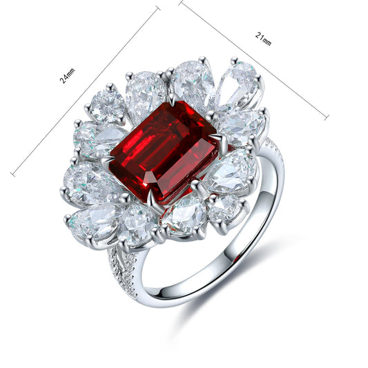 Sterling Silver Lab-Grown Ruby Ring A – JRURR149Y