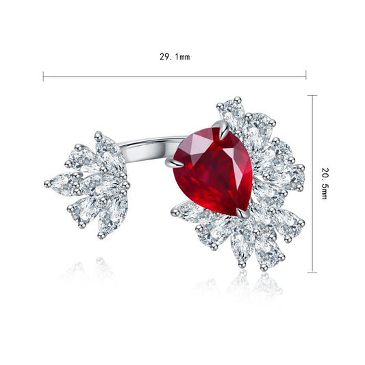 Sterling Silver Lab-Grown Ruby Ring W – JRURR148Y