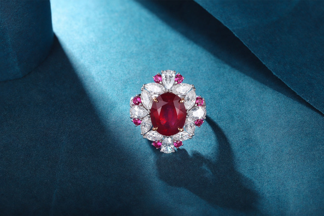 Sterling Silver Lab-Grown Ruby Ring A – JRURR147Y
