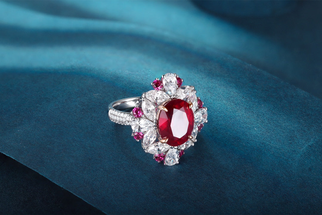 Sterling Silver Lab-Grown Ruby Ring A – JRURR147Y