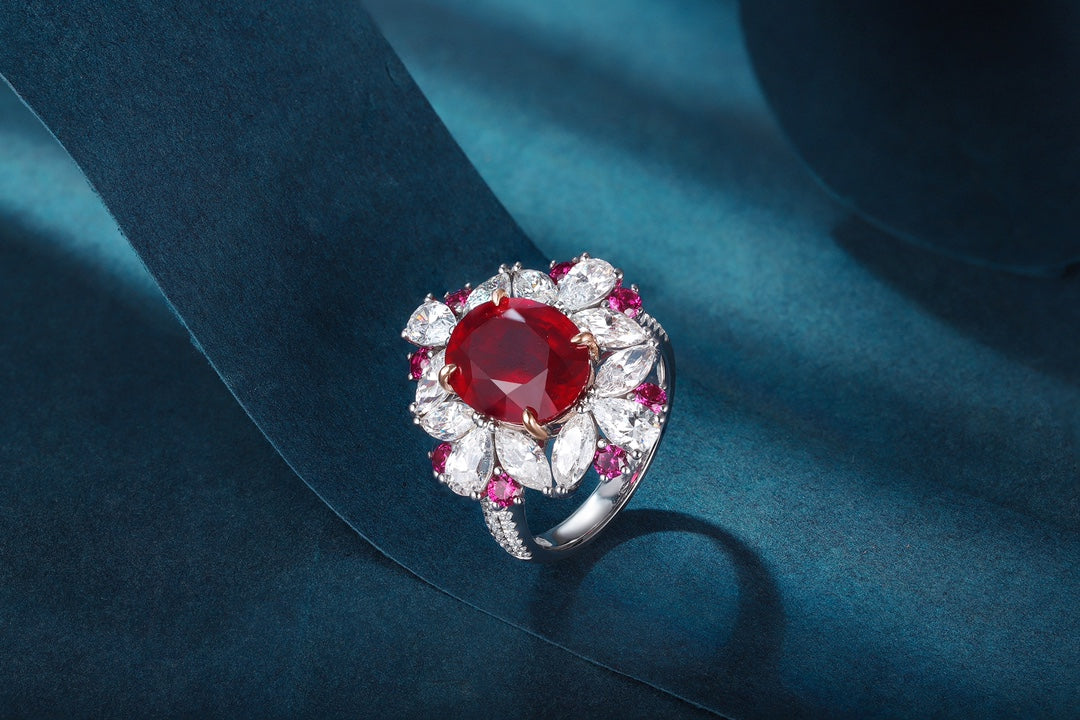 Sterling Silver Lab-Grown Ruby Ring A – JRURR147Y
