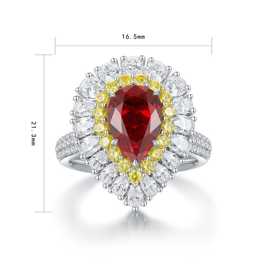 Sterling Silver Lab-Grown Ruby Ring W – JRURR1277Y