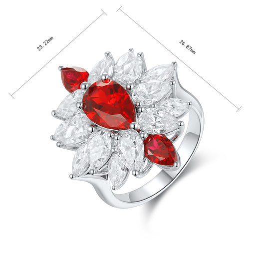 Sterling Silver Lab-Grown Ruby Ring A – JRURR1062Y