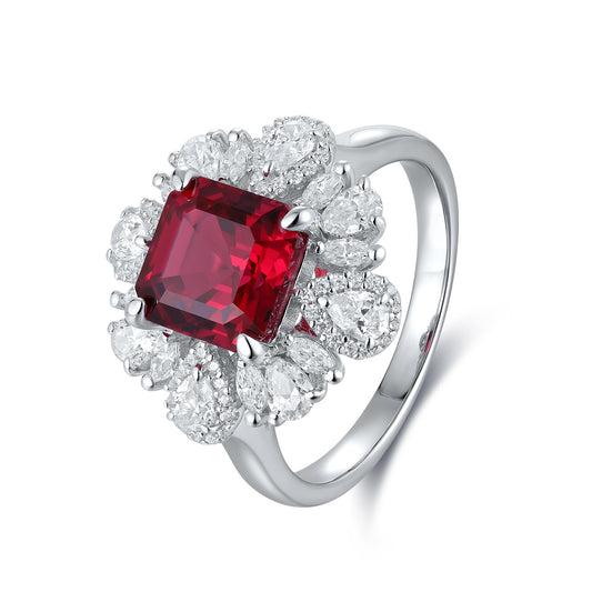 Sterling Silver Lab-Grown Ruby Ring A – JRURR10022Y