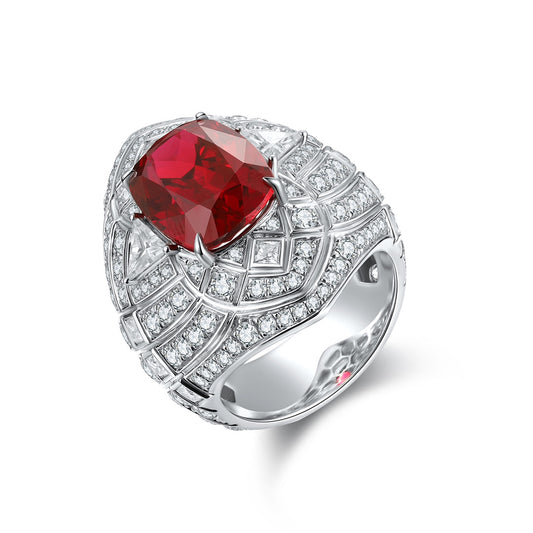 Sterling Silver Lab-Grown Ruby Ring W – JRURR1158Y