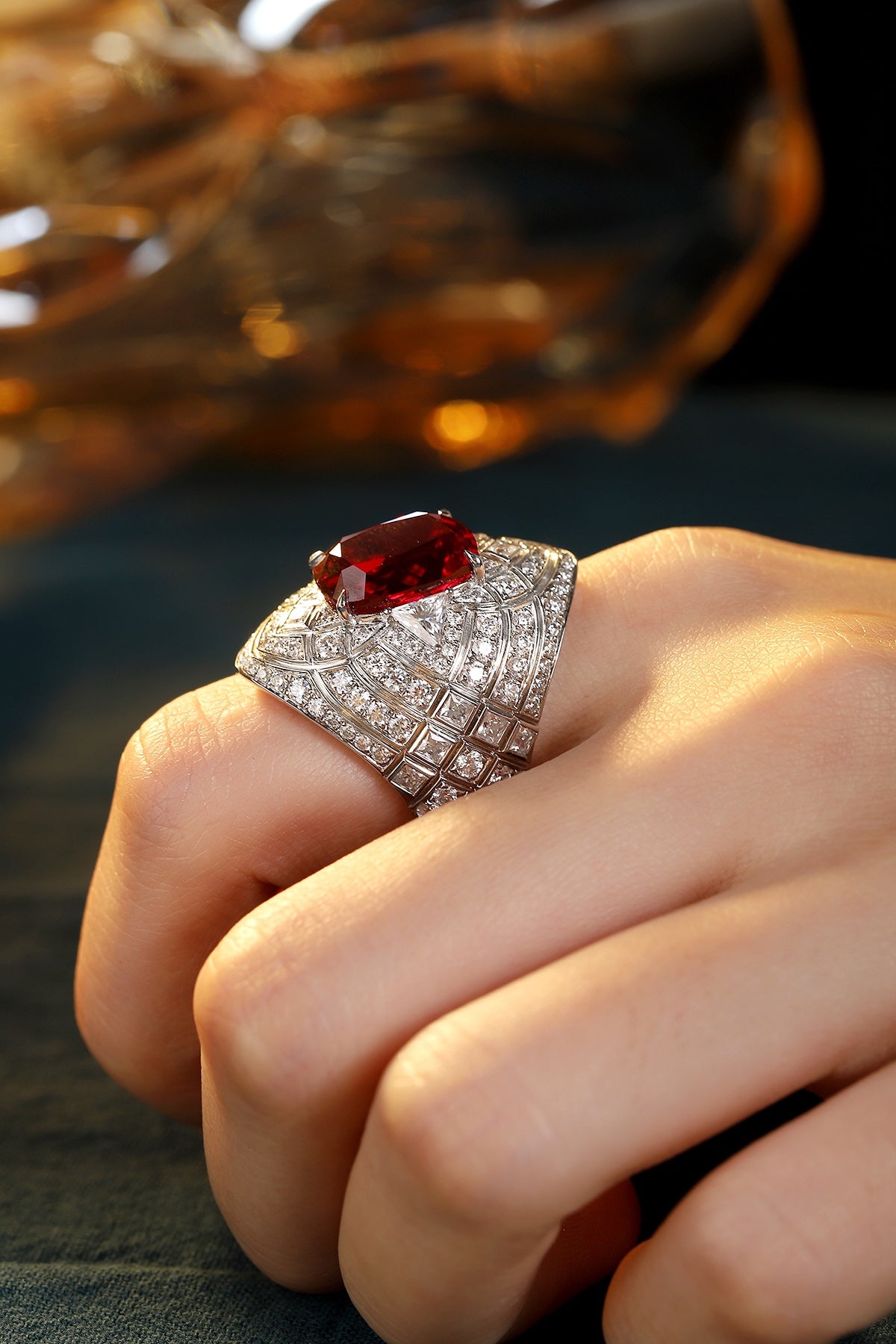Sterling Silver Lab-Grown Ruby Ring W – JRURR1158Y