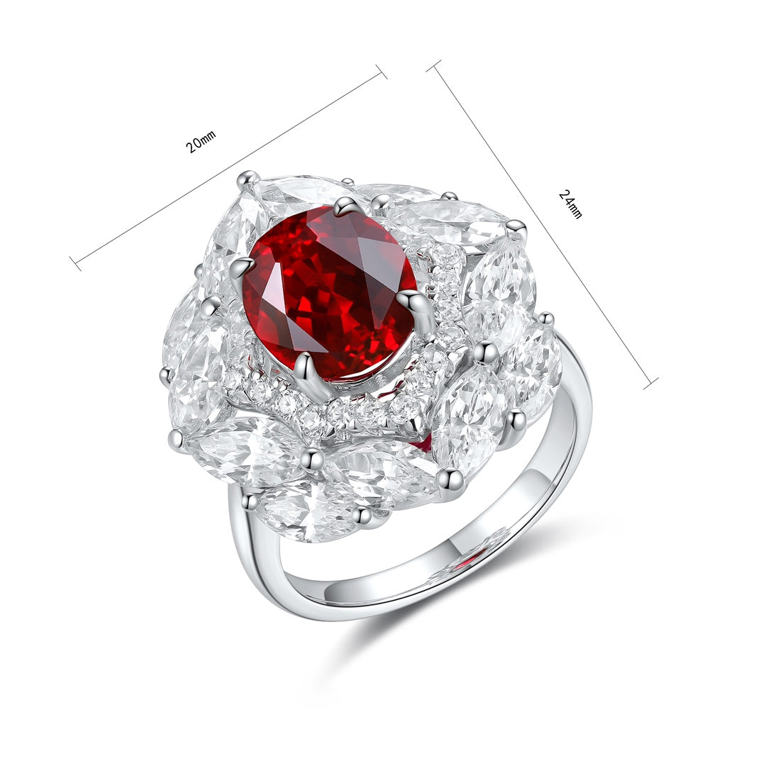 Sterling Silver Lab-Grown Ruby Ring A – JRURR124Y