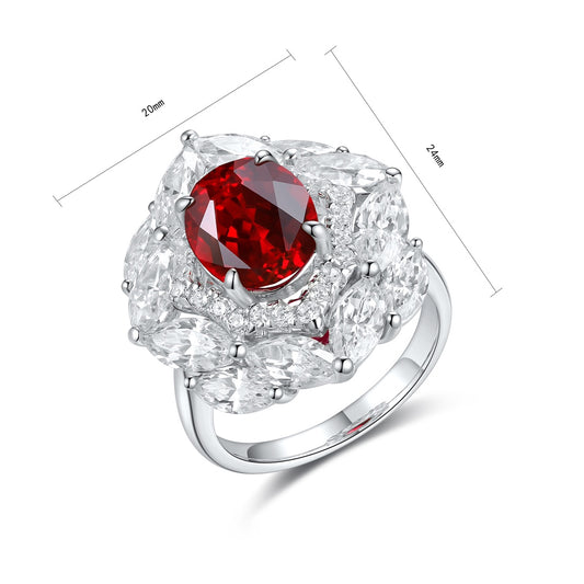 Sterling Silver Lab-Grown Ruby Ring A – JRURR124Y