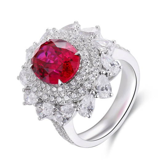 Sterling Silver Lab-Grown Ruby Ring A – JRURR1216Y