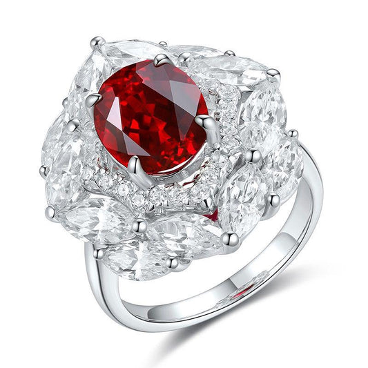 Sterling Silver Lab-Grown Ruby Ring A – JRURR92554
