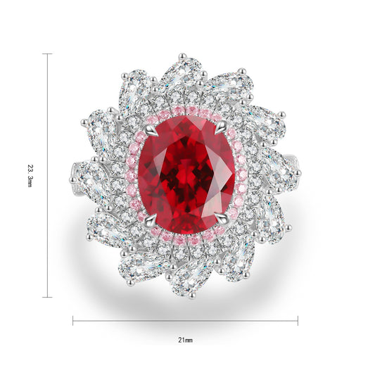 Sterling Silver Lab-Grown Ruby Ring A – JRURR1216Y