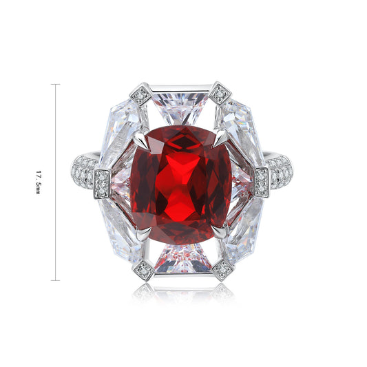 Sterling Silver Lab-Grown Ruby Ring A – JRURR1019Y