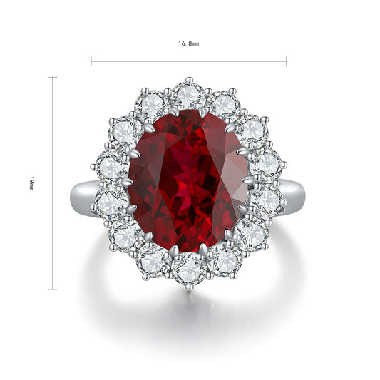 Sterling Silver Lab - Grown Ruby Ring A – JRURR1272Y