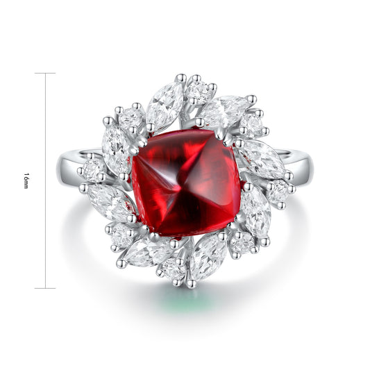 Sterling Silver Lab-Grown Ruby Ring A – JRURR934Y