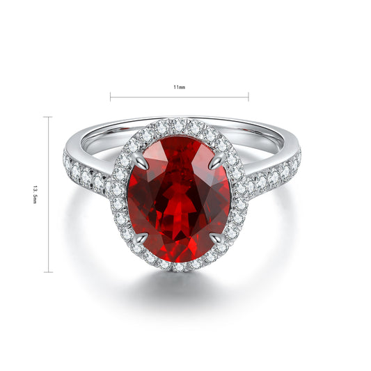 Sterling Silver Lab - Grown Ruby Ring A – JRURR689Y