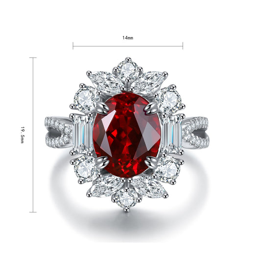 Sterling Silver Lab - Grown Ruby Ring A – JRURR504Y