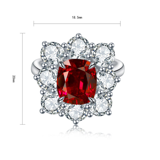 Sterling Silver Lab - Grown Ruby Ring A – JRURR280Y