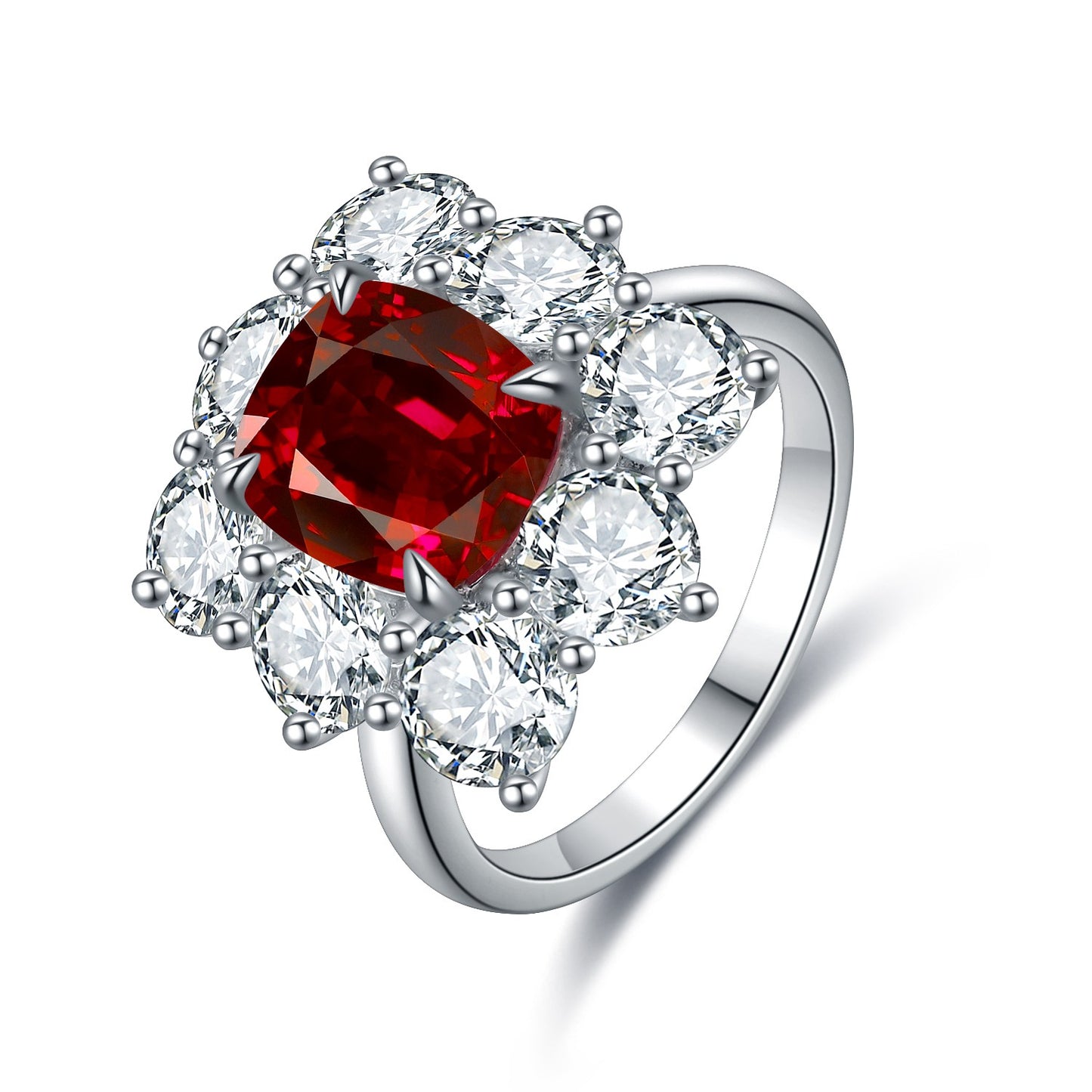 Sterling Silver Lab - Grown Ruby Ring A – JRURR280Y