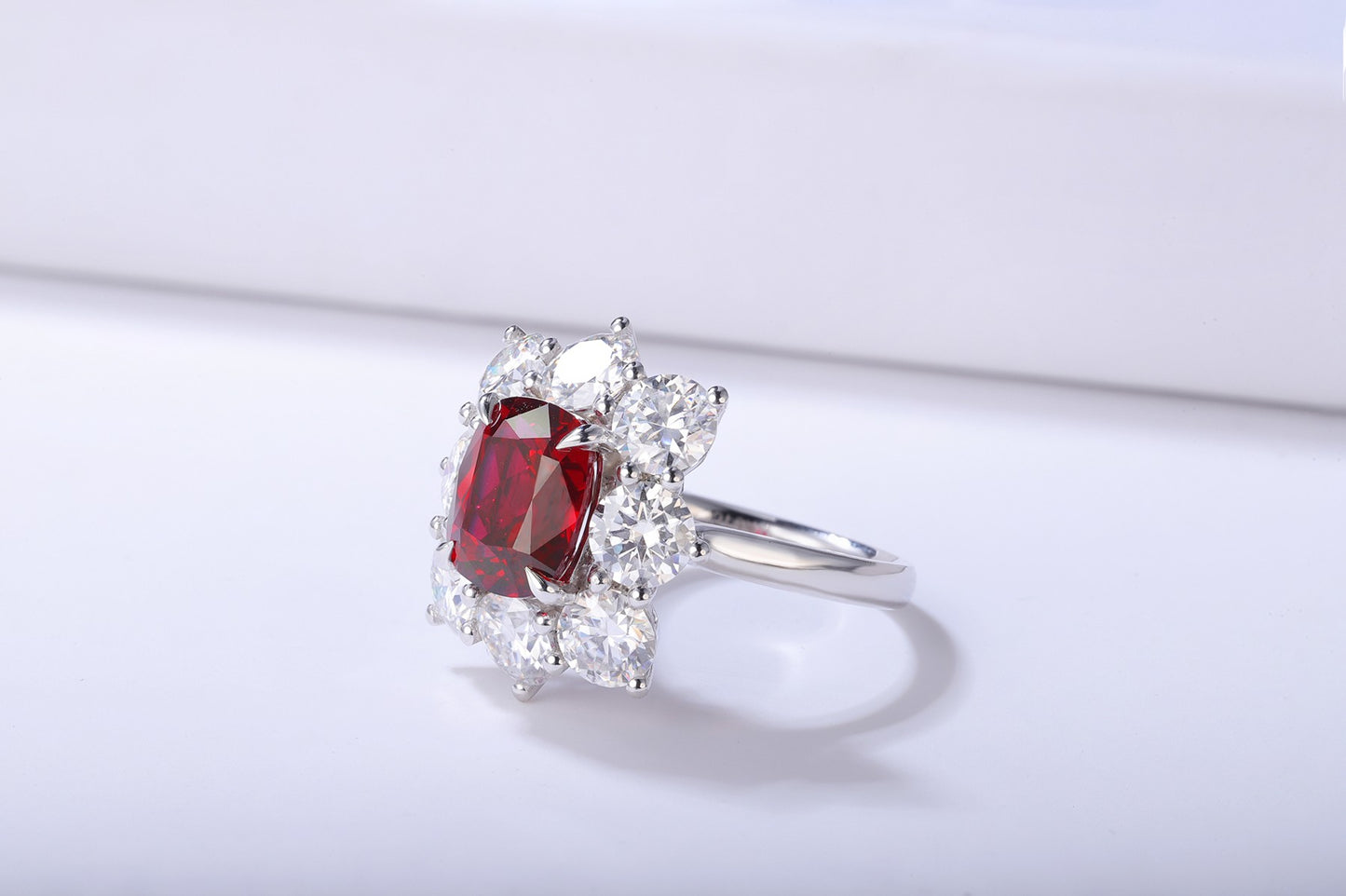 Sterling Silver Lab - Grown Ruby Ring A – JRURR280Y