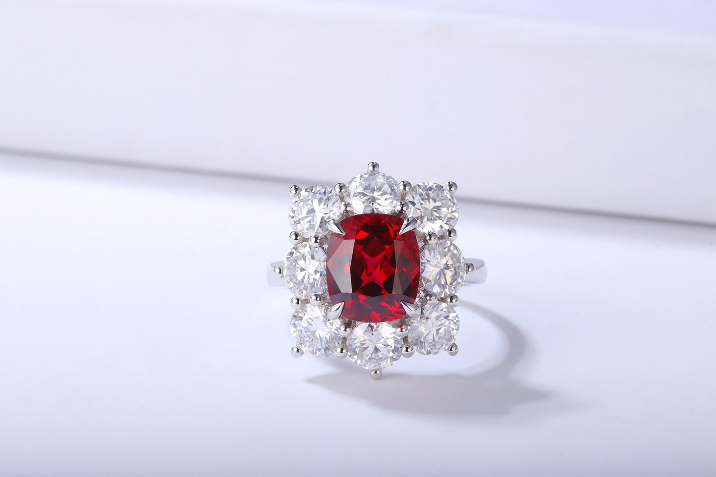 Sterling Silver Lab - Grown Ruby Ring A – JRURR280Y