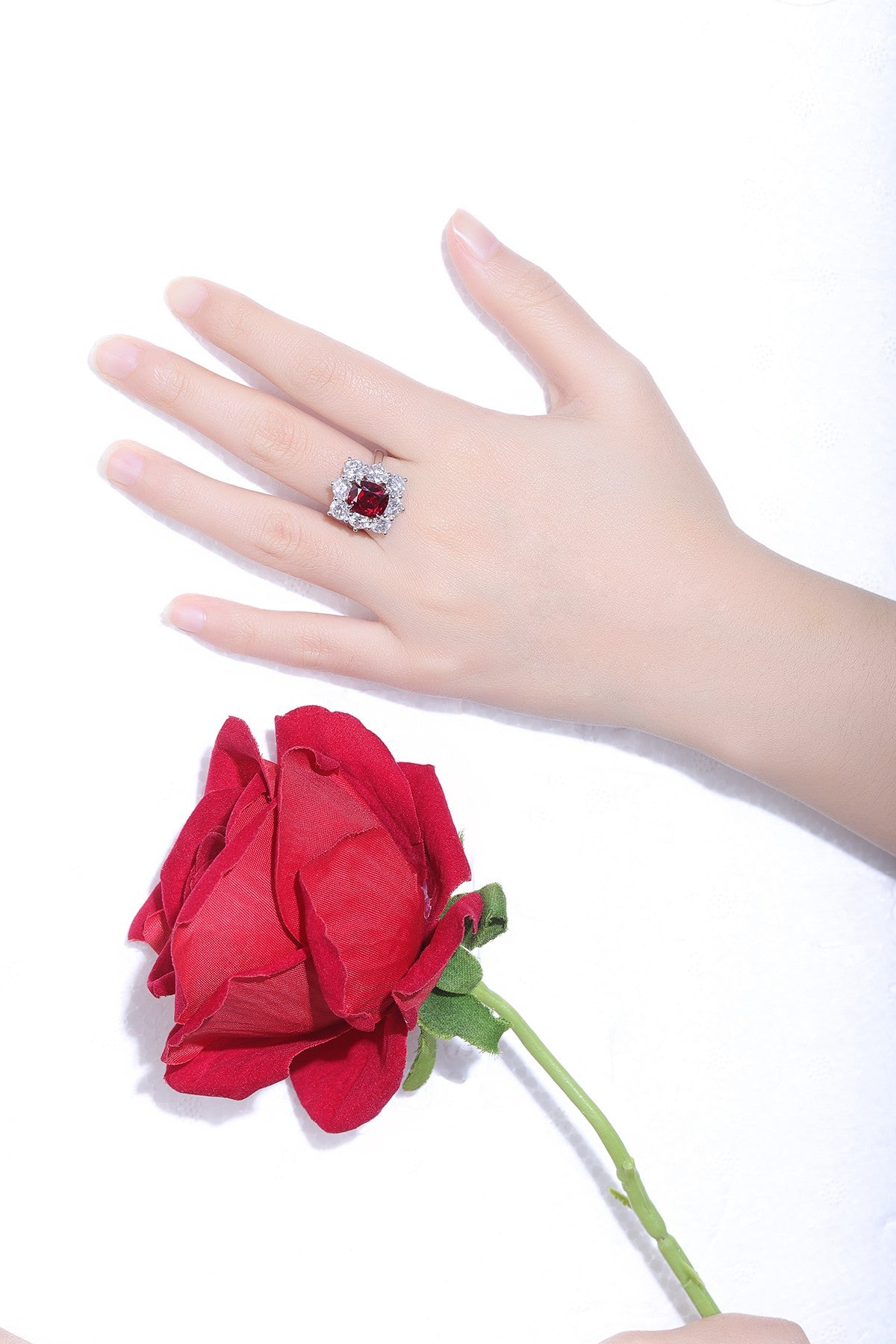 Sterling Silver Lab - Grown Ruby Ring A – JRURR280Y