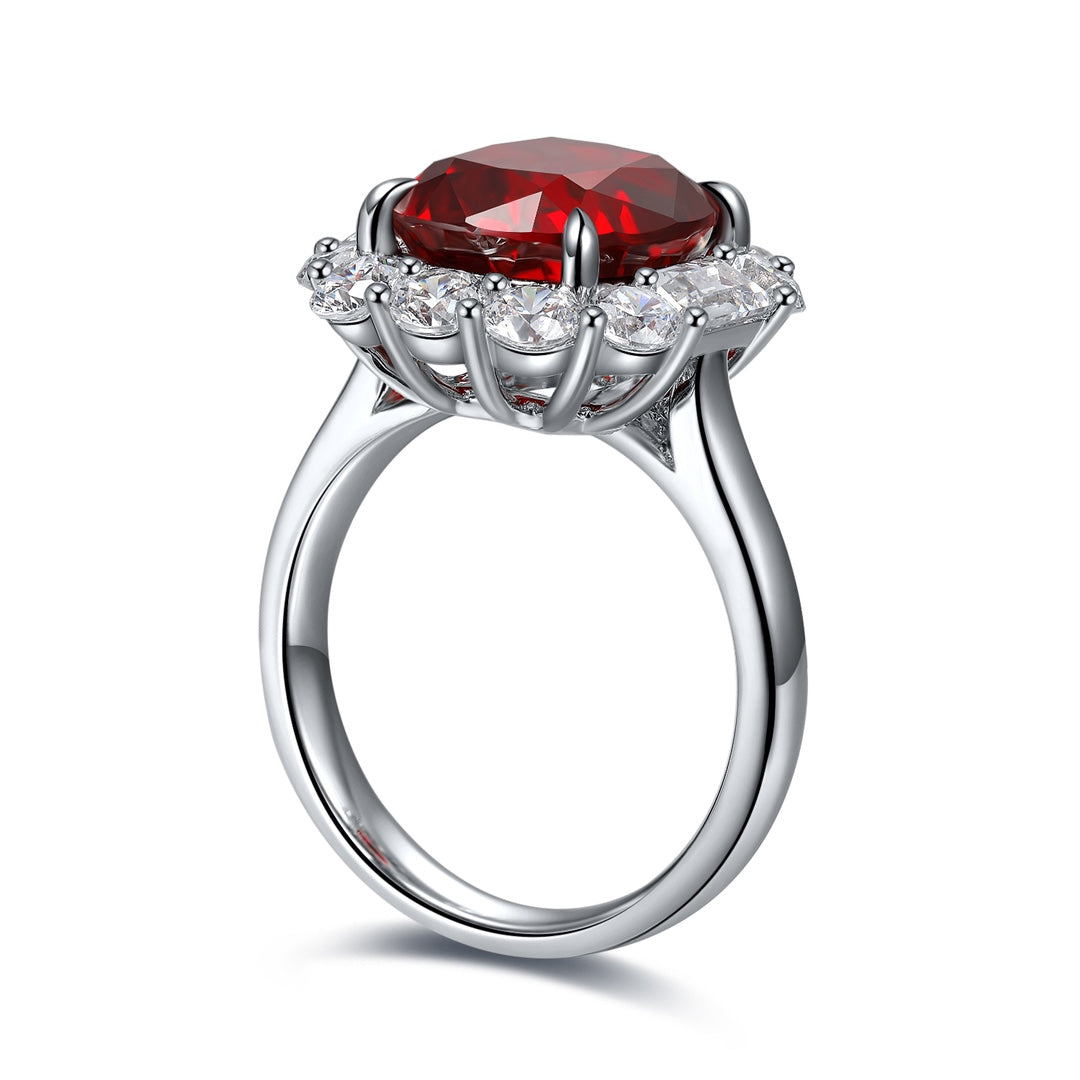 Sterling Silver Lab - Grown Ruby Ring A – JRURR219Y